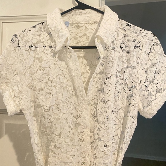 Hill House White Lace Mini Dress - Picture 2 of 4